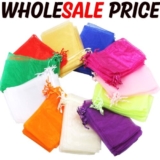10-500Pcs Organza Gift Bags Wedding Party Favour Xmas Jewellery Candy Pouches