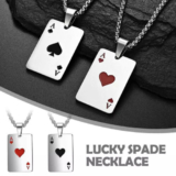 Ace of Spades Necklace, Playing Poker Card Pendant, Jewellery for Men Women