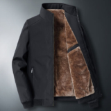 Men’s Jacket Warm Winter Coat Quilted Bomber Jacket Windproof Insulated Casual