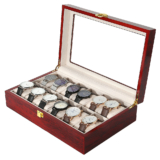 3/6/10/12 Grids Wooden Watch Box Display Case For Women Men Jewelry Storage Gift