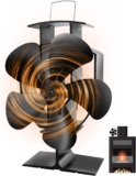 5 Blades Heat Powered Stove Fan Log Burner Fan Circulating Warm Air Saving