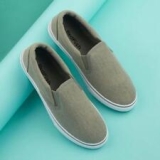 Mens Canvas Green Adults Slip On Khaki Elasticated Size UK 7,8,9,10,11,12