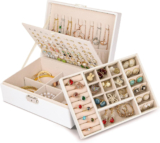 Chelory Jewellery Box Organiser for Women Girls, Large Jewellery Boxes Case