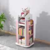 3 Tier 360° Rotating Bookcase Children Kids Book Shelf Rack Storage Bookshelf