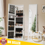 360°Swivel Jewellery Cabinet Mirror 3 in 1 Lockable Jewellery Organisers Armoire