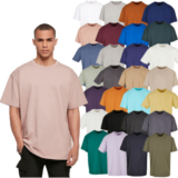 Build Your Brand Mens Heavy Oversize Tea T-Shirt Top Shirt Basic Regular Fit Tee