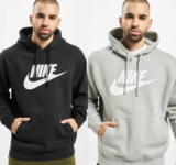 Nike Mens Sportswear Club Fleece Hoodie Pullover Sweatshirt Black,Grey S,M,L,XL