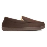 The Slipper Company Mens Slippers BrownMoccasin Faux Fur Lined Otis SIZE