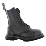 Grinders Unisex Stag CS Leather Black Boots