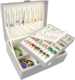 Jewellery Boxes 2 Layer Jewellery Box Leather Jewellery Boxes for Women Girls Te