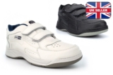 Mens Wide Fit Trainers Mens Extra Large Trainers Touch Fastening Coated Leather