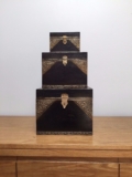 Handmade Vintage Wooden Indian Rajasthani Jewellery Storage Boxes Set