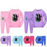 Kids Girls Wicked Print Pyjamas Loungewear Nightwear Outfits Pjs Set Xmas Gifts