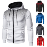 Mens Long Sleeve Zip Up Hooded Hoodie Coat Sweatshirt Jacket Casual Outwear Tops