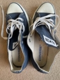 Vintage Converse All Star Low Top Navy Blue Unisex Sneakers Made in USA Rare