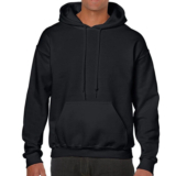 HOODIE NEW ADULT UNISEX BLACK  S-XXL TOP FLEECE JUMPER WORK WEAR PLAIN MENS BNW