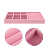 8pcs Jewelry Organizer Tray Stackable Velvet Jewelry Trays Drawer Inserts