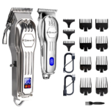 HATTEKER Professional Hair Clippers and Trimmers Set for Men Waterproof Trimmer
