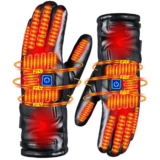 Rechargeable Electric Winter Gloves Waterproof Cold Weather Gloves for Men Women