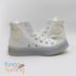 MUSTANG Hawaii – Womens/Ladies Slip On Striped Tongue Pump Trainer Silver Grey