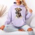 Women Winter Warm Zip Neck Fleece Fur Flower Hoodies Jumper Pullover Sweatshirts