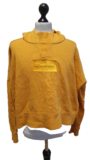 W575 WOMENS CHAMPION ORANGE CROPPED SWEATSHIRT HOODIE UK 10 M EU 38