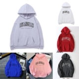 Retro Style Womens Hoodie Long Sleeved Printed Sports Sweatshirt Polyester