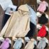Women Casual Hoodies Long Sleeve Zip Drawstring Pocket Loose Fit Sweatshirt For