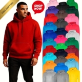 Plain Adults Kids Hoodie Hooded Sweatshirt Mens Womens Boys Girls