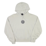 NIKE Womens White Paris Round Logo Pullover Hoodie XS Casual Sweatshirt