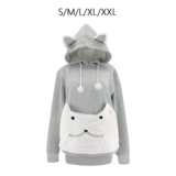 Pet Hoodies Sweatshirt Casual Cat Holder Carrier Pullover Pocket Carrier for