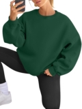 Women Oversized Sweatshirts Hoodie Fleece Crew Neck Long Sleeve Sweaters1472