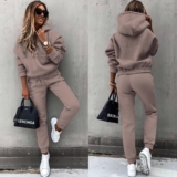 2Pcs Boutique Hoodies Tops Pants Tracksuit-Set Hooded Sweatshirt Pullover Fleece
