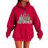 QQ610 WOMENS ADIDAS GREY DRAWSTRING ZIPPED SWEATSHIRT HOODIE UK M 10 EU 38