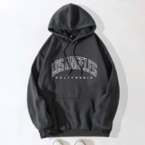 Casual Printed Hoodie Womens Long Sleeve Sportswear Polyester Sweatshirt