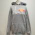 VV825 WOMENS FILA BLUE CREAM CROPPED DRAWSTRING SWEATSHIRT HOODIE UK M 10 EU 38