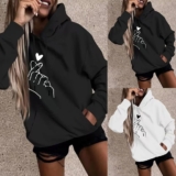 Women Hoodie Printed Casual Sweatshirts Warm Long Sleeve for Various Use