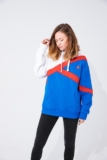 Womens Sweatshirt Hoodie Ladies Baggy Fit Long Sleeve embroidered logo top