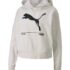 QQ604 WOMENS PUMA BLACK DRAWSTRING SPORTS SWEATSHIRT HOODIE UK S 8 EU 36