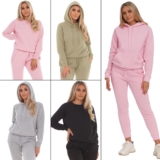 Kruze Womens Tracksuit Set Ladies Crew Neck Sweatshirt Elasticated Joggers SUIT