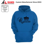 Custom Made “Queen” Graphic Hoodie for Women, Pullover, Premium Cotton Blend