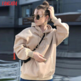 women fleece hoodie sweatshirt winter oversize ladies pullover warm jacket 2020