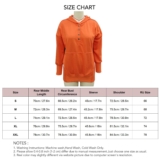 Women Casual Hoodies Pullover Plain Color Button Front Long Sleeve Sweatshirt S