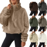 Womens Winter Teddy Bear Fleece Casual Hoodies Jumper Pullover Sweatshirt Tops