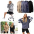 Ladies Pullover Plain Hoodies Pocket Hooded Fleece Top Sweatshirt Girl Hoody
