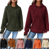 Women Hoodies Long Sleeve Hooded Sweatshirts Sport Thermal Drawstring Ladies Top