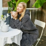 Oversized Hoodies Adults Hooded Blanket Cozy Plush Fleece HOODIE Sweatshirt Long