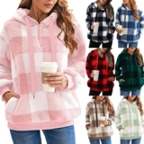 Women Sweatshirt Long Sleeve Hoodies Ladies Fluffy Sport Loose Fit Fleece Tops