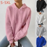Plus Size Ladies Long Sleeve Hoodies Jumper Hooded Sweatshirt Pullover Loose Fit