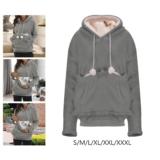Pet Hoodies Sweatshirt Women Drawstring Hoodie Large Pouch Hoodie Cat Dog